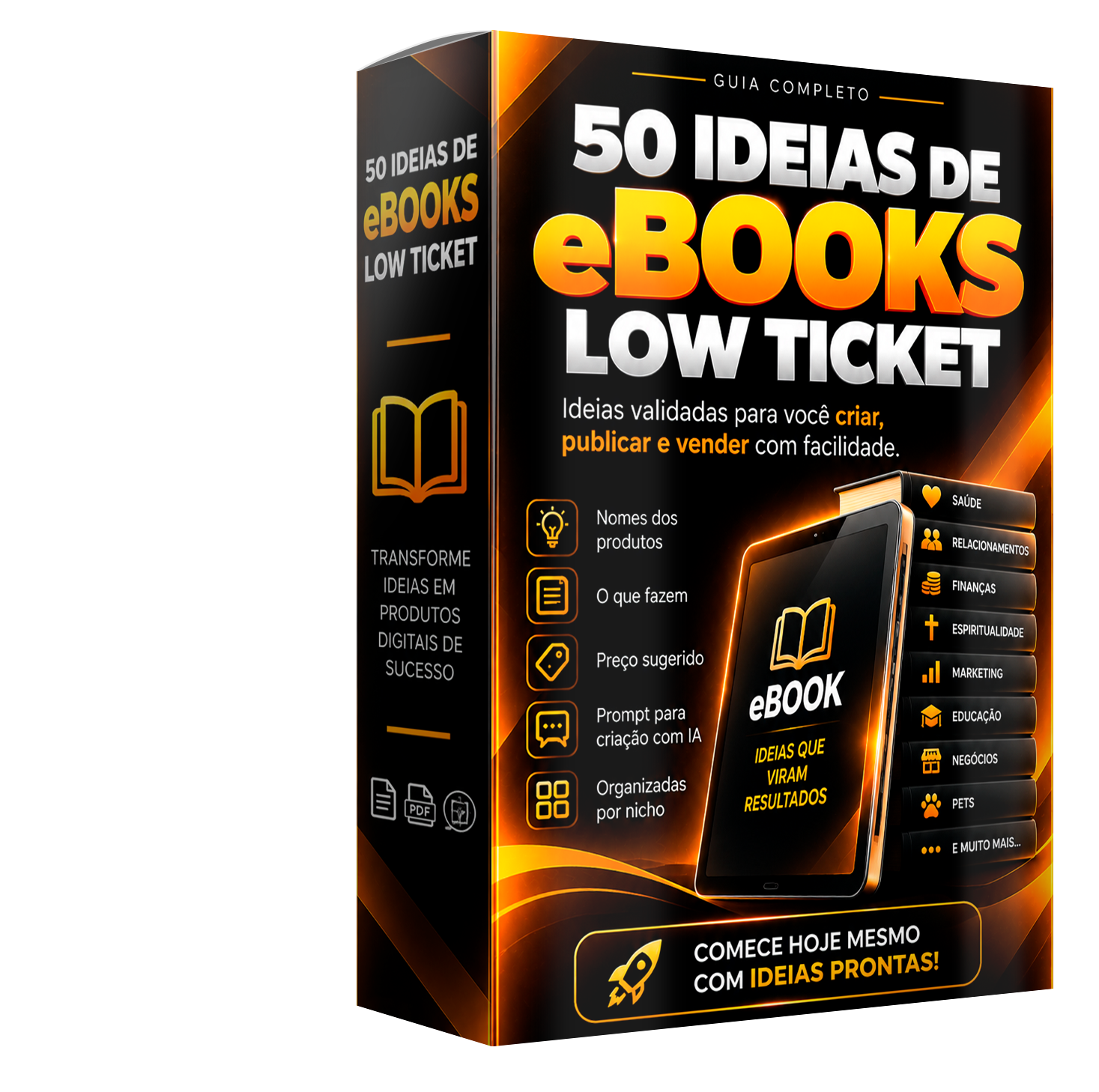 Guia 50 ideias de eBooks low ticket